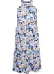 Viscose cocktail dress with halterneck, Blue Graphic AOP, Packshot image number 0