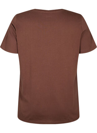 T-shirt in organic cotton with print , Chestnut W. Be GF, Packshot image number 1