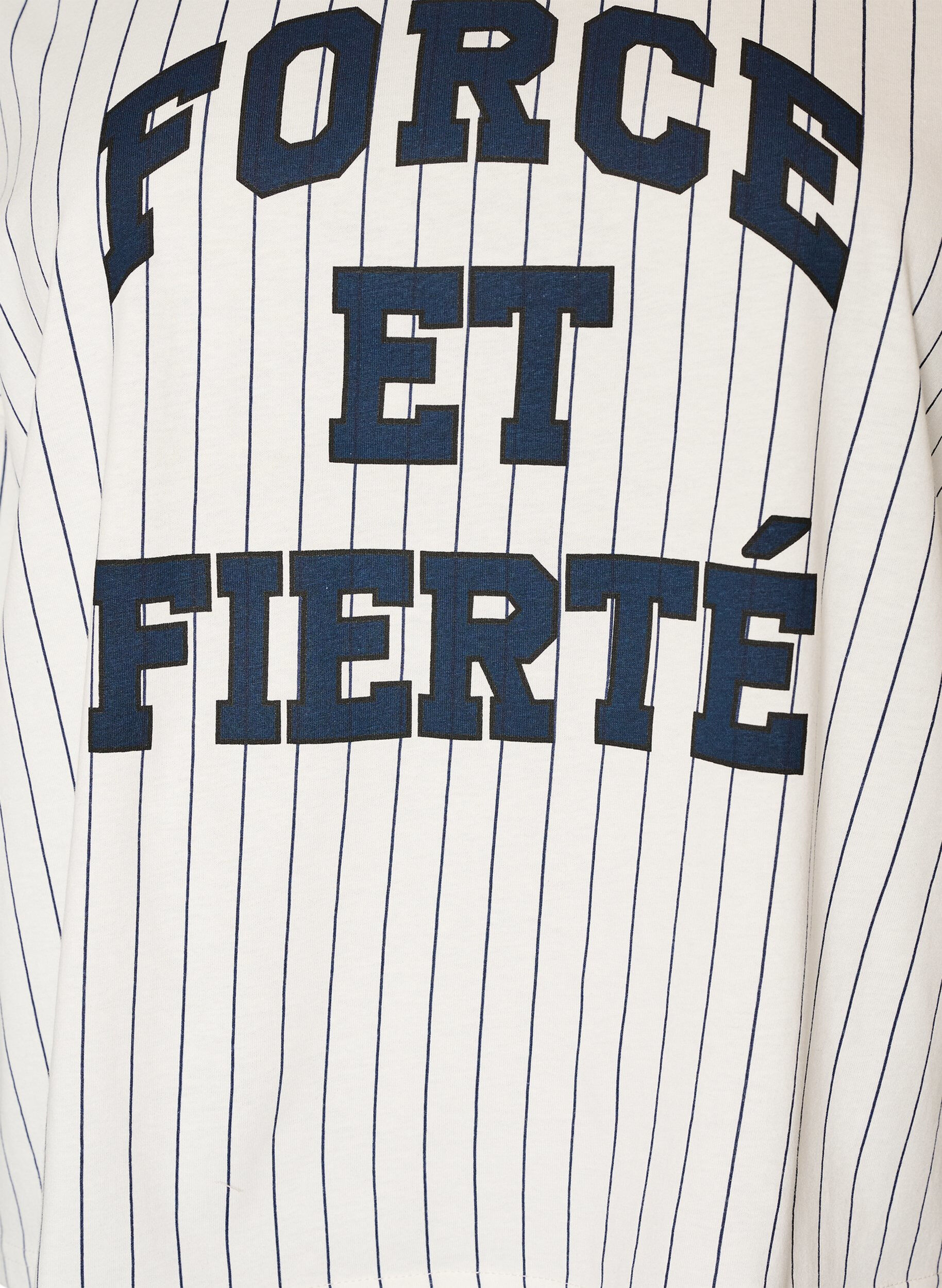 ZizzifashionBoxy T-shirt with stripes and statement print, White, Packshot image number 2