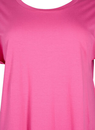 2-pack cotton dress with short sleeves, Shocking Pink/Black, Packshot image number 4
