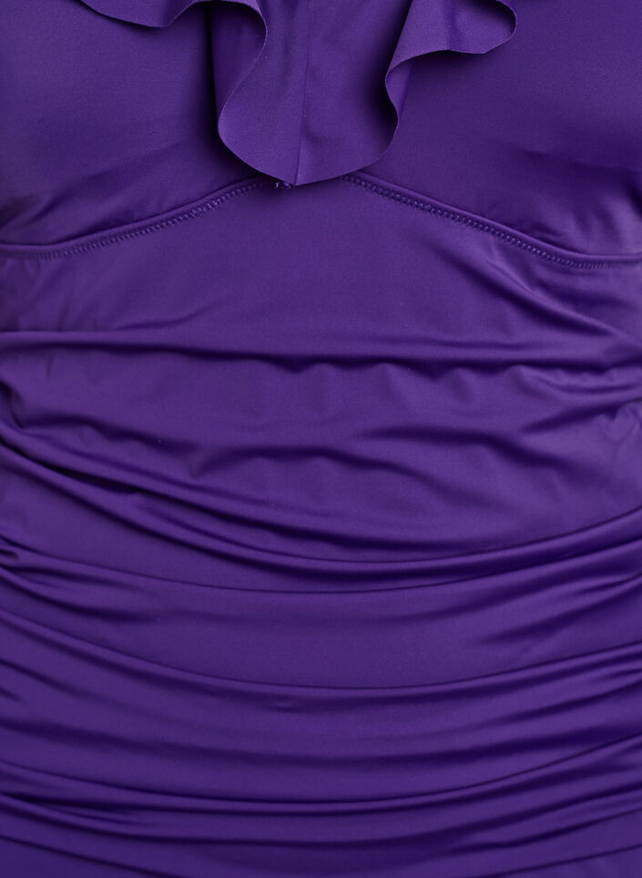 Swimsuit with ruffles and removable inserts, Purple, Packshot image number 2