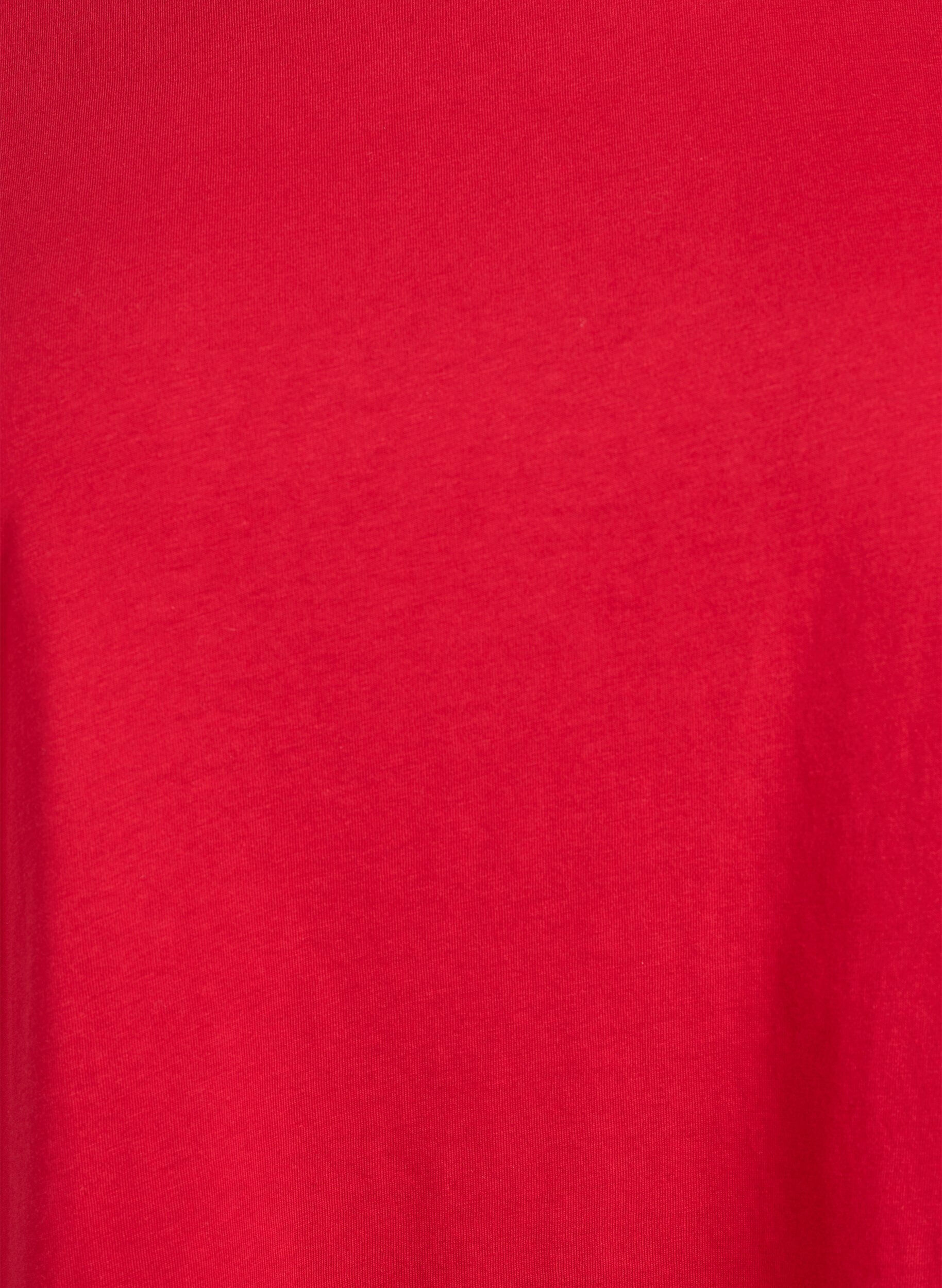 Zizzifashion Short-sleeved cotton blend t-shirt, Red, Packshot image number 2