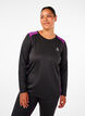 Two-tone thermal top with long sleeves, Black w. Charisma, Model image number 0