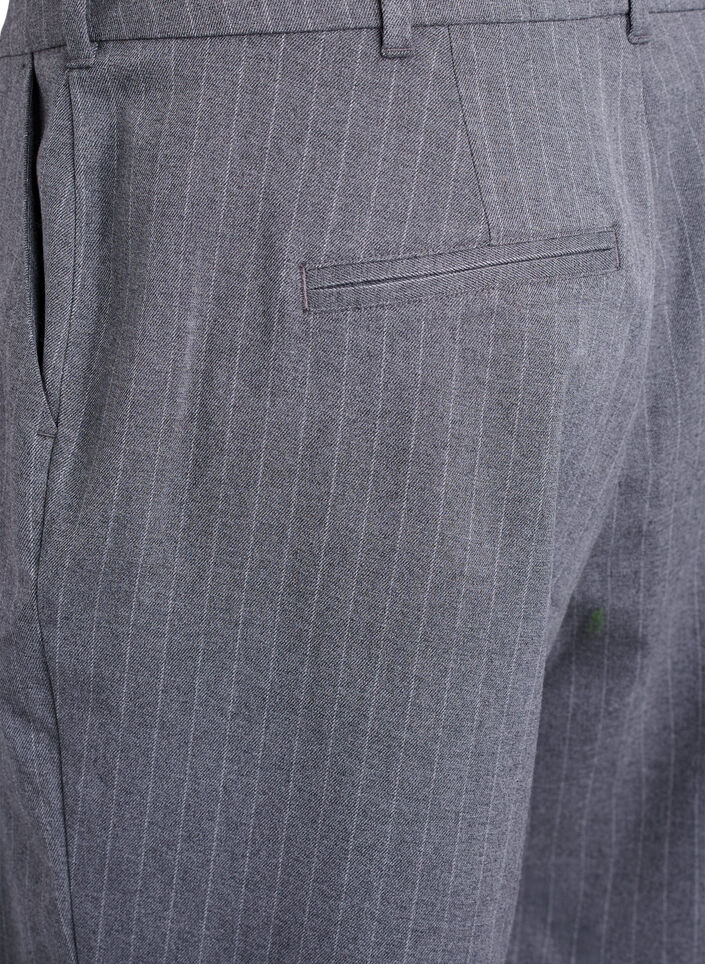 Pinstriped Bermuda shorts with a loose fit, Dark Grey, Packshot image number 3