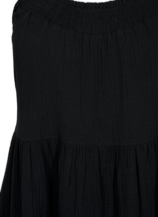 Solid cotton tie-dye dress, Black, Packshot image number 2