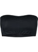 Solid color bandeau bikini top, Black, Packshot image number 0