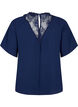 Short-sleeved blouse with lace , Navy Blazer, Packshot image number 1