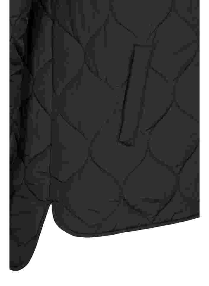 Quilted thermal jacket with zip, Black, Packshot image number 3