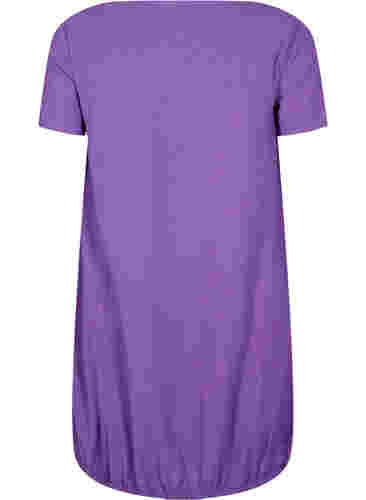 Short-sleeved cotton dress, Deep Lavender, Packshot image number 1