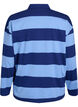 Striped polo shirt with embroidered text, Light Blue, Packshot image number 1
