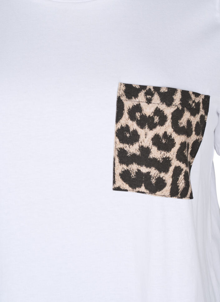 T-shirt with chest pocket, White, Packshot image number 2