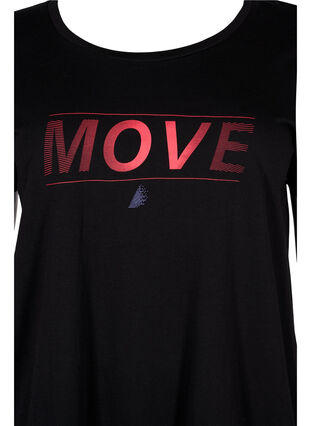 Training T-shirt with print, Black w. Stripe Move, Packshot image number 2