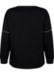 Sweatshirt with contrast stitching, Black, Packshot image number 1