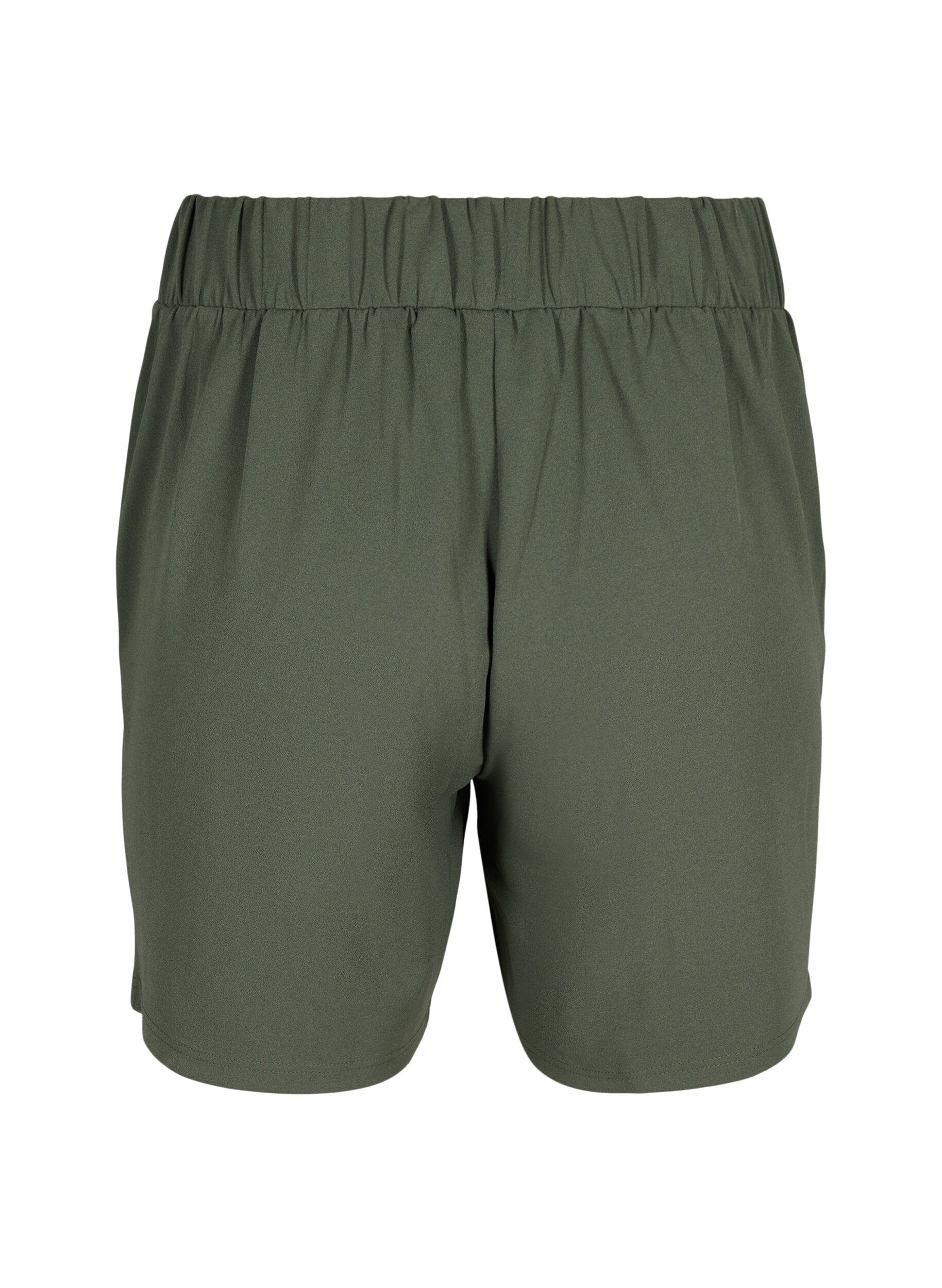 Zizzifashion Shorts with pockets and loose fit, Green, Packshot image number 1