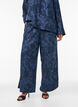 Loose trousers with a textured tone-on-tone pattern, Blue, Model image number 2