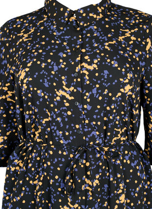 FLASH - Shirt dress with print, Black Splash AOP, Packshot image number 2