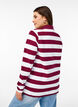 Striped polo shirt with long sleeves, White, Model image number 2