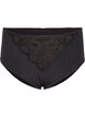 Microfibre panties with lace details, Black, Packshot image number 0