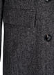 Long wool coat with herringbone pattern, Dark Grey Melange, Packshot image number 3