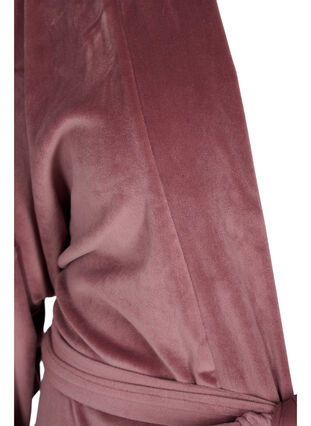 3/4-sleeved bathrobe with pockets, Rose Brown, Packshot image number 2
