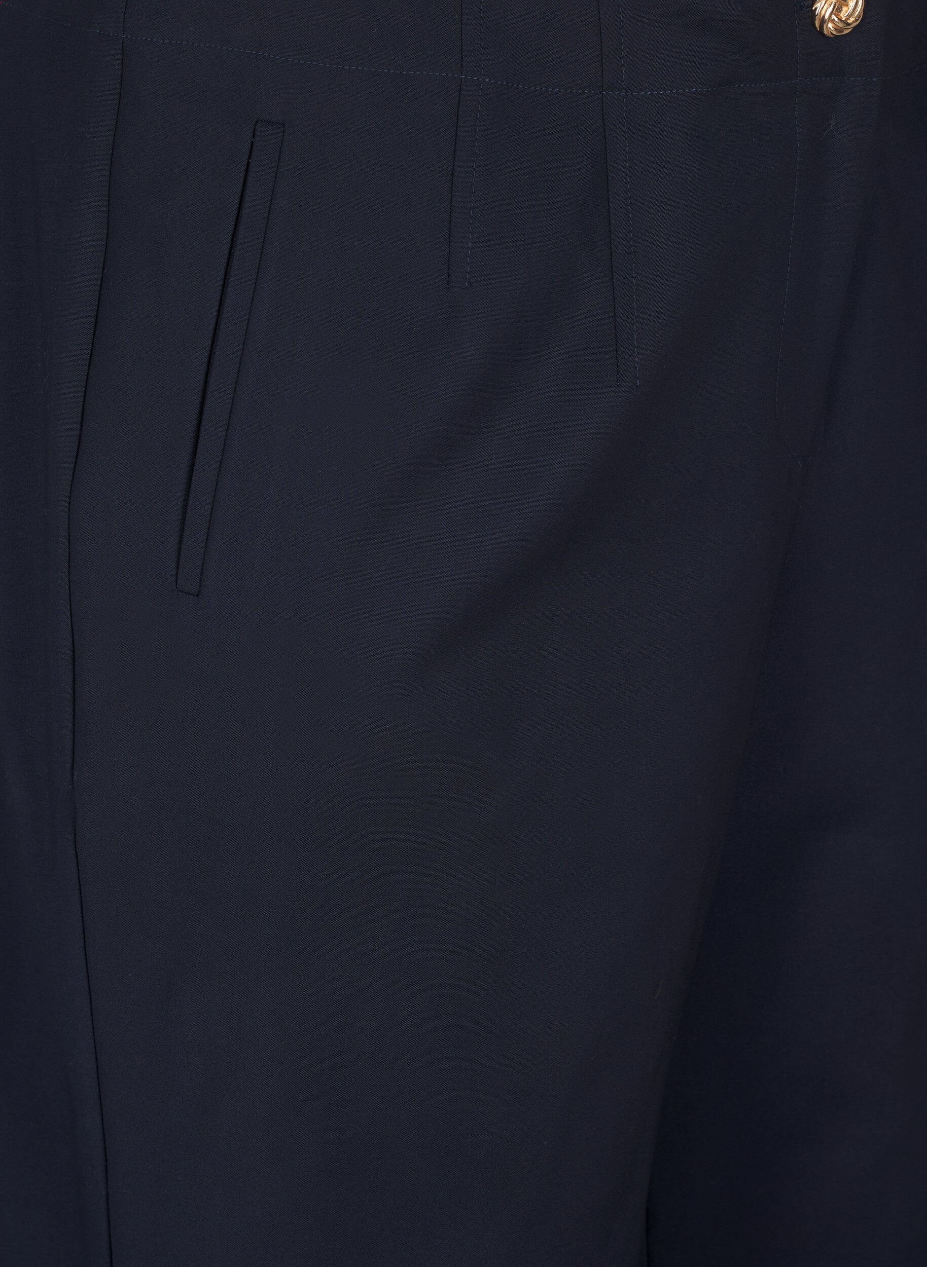 Zizzifashion Straight fit trousers with a high waist, Blue, Packshot image number 2