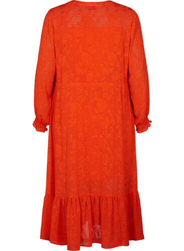 Long-sleeved midi dress in jacquard look, Orange.com, Packshot image number 1