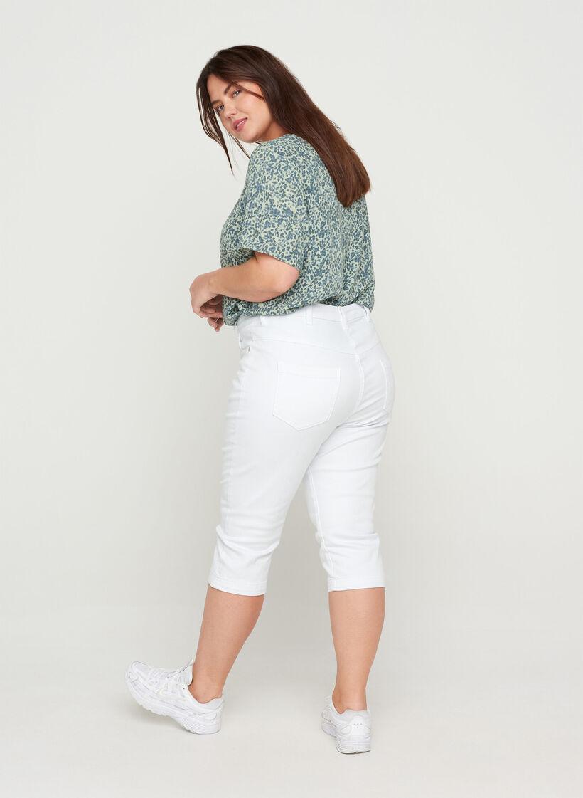 Slim fit Emily capri jeans, White, Model image number 1