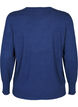 Knitted blouse with a round neck, Blue, Packshot image number 1