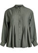 Viscose shirt with A-line shape, Green, Packshot image number 0