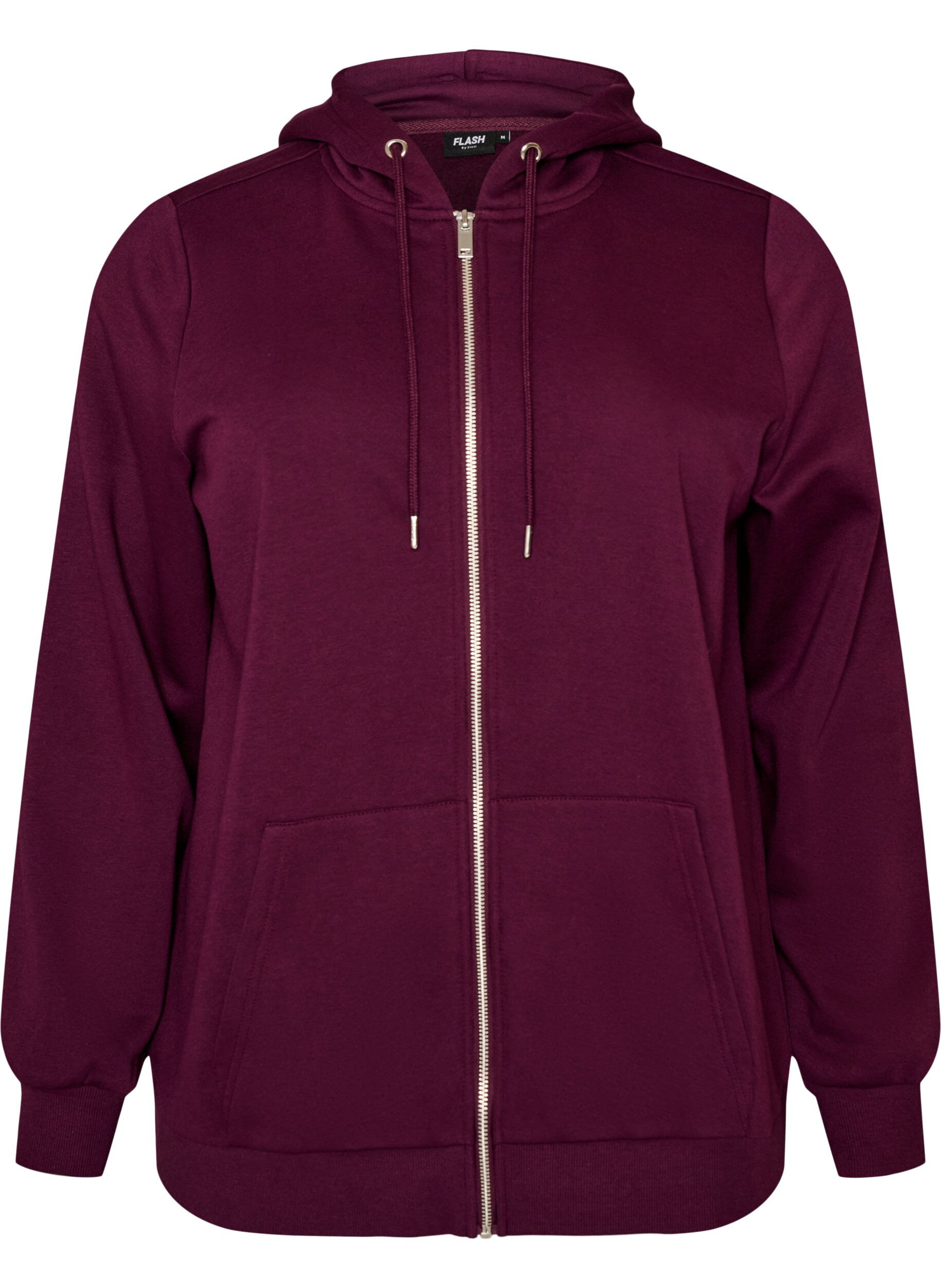 Hooded sweatshirt with a zip and pockets
