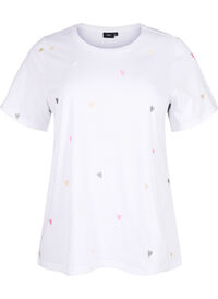 Organic cotton T-shirt with hearts