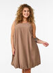 Knee-length balloon dress with pockets, Brown, Model image number 0