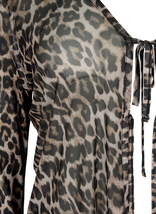 Long-sleeved mesh top with leopard print, Leo, Packshot image number 2