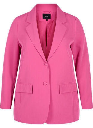 Blazer with button fastening and pockets, Fuchsia Rose, Packshot image number 0