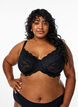 Full coverage lace bra with underwire, Black, Model image number 0