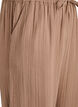 High-waisted cotton muslin trousers with loose legs, Brown, Packshot image number 2