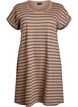 2-pack T-shirt dress with short sleeves, Brown, Packshot image number 2