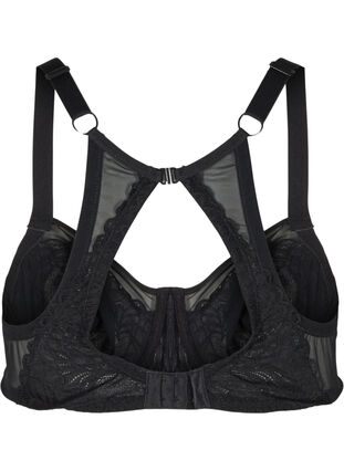 Figa underwire lace bra with back detail, Black, Packshot image number 1