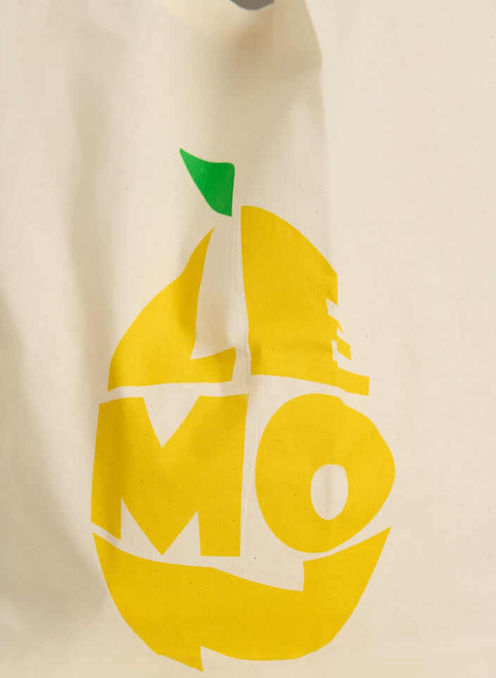 Tote bag with print, Yellow, Packshot image number 2