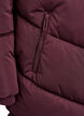 Long puffer coat with hood and pockets, Dark Bordeaux, Packshot image number 3