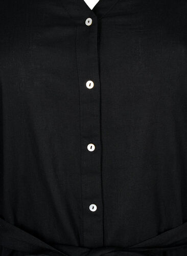 Shirtdress with long sleeves, Black, Packshot image number 2