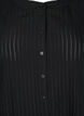 Long viscose shirt with striped pattern, Black, Packshot image number 2