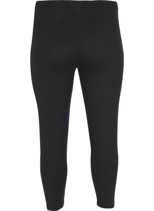 3/4 length basic leggings, Black, Packshot image number 1