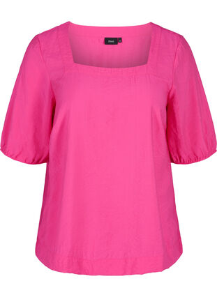 Balloon sleeve blouse, Fuchsia Purple, Packshot image number 0