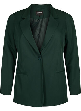FLASH - Simple blazer with button, Scarab, Packshot image number 0