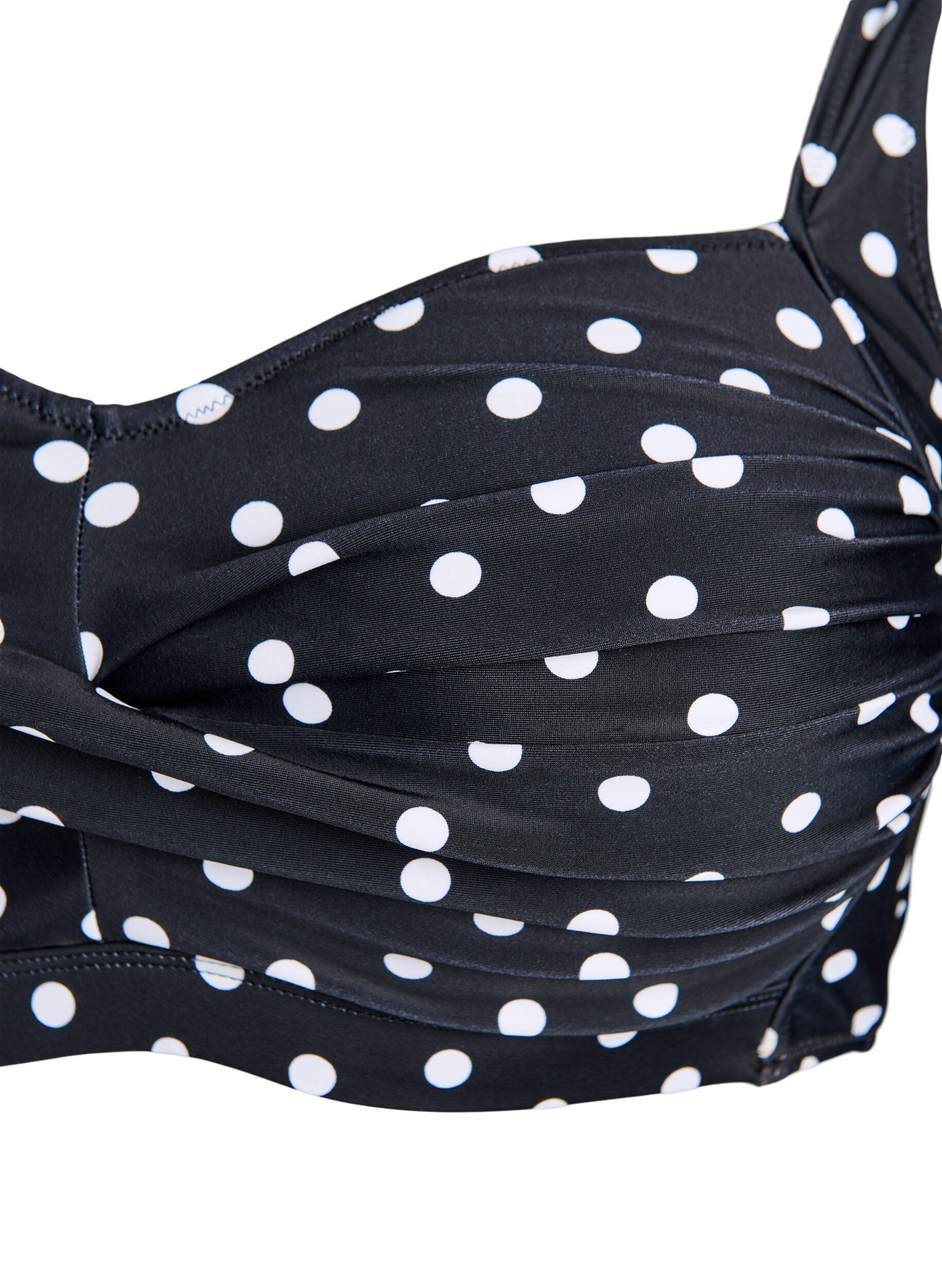 Zizzifashion Bikini top with padding and print, Black, Packshot image number 2