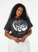 Organic cotton graphic T-shirt, Black, Model image number 0