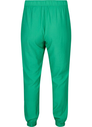 Loose viscose trousers with elastic borders and pockets, Mint, Packshot image number 1