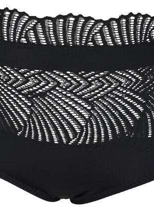 Super high rise, lacy knickers, Black, Packshot image number 2
