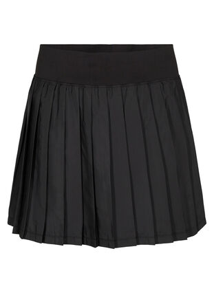 Pleated padel / tennis skirt, Black, Packshot image number 0